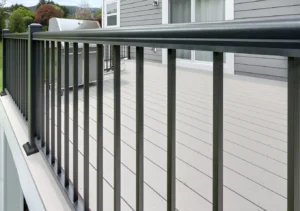 Aria Baluster Railing Closeup (Black)