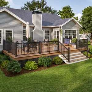 Aria Baluster Railing and Stair (Bronze)